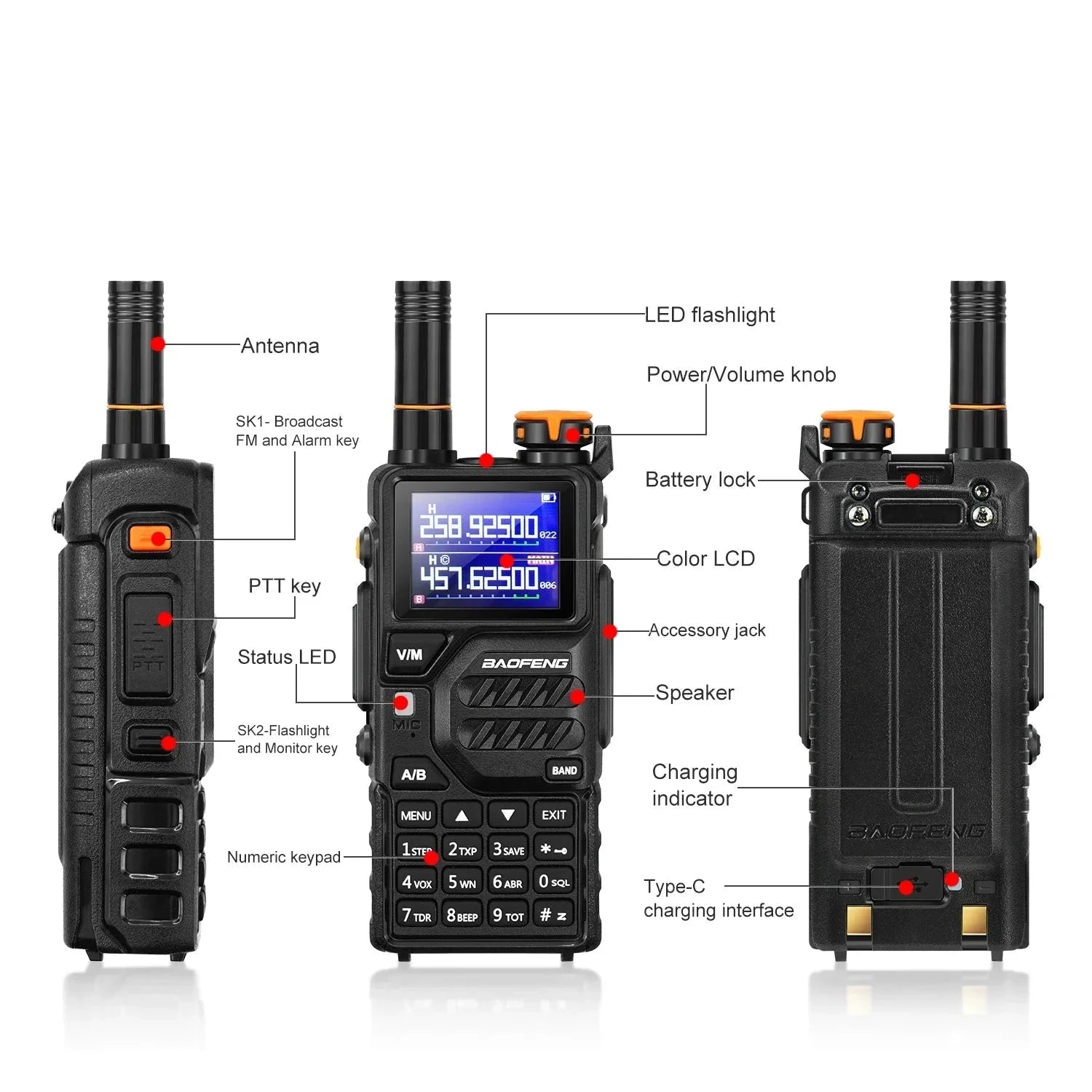 Baofeng Talkie-Walkie K5 Plus 10W - Loadout 