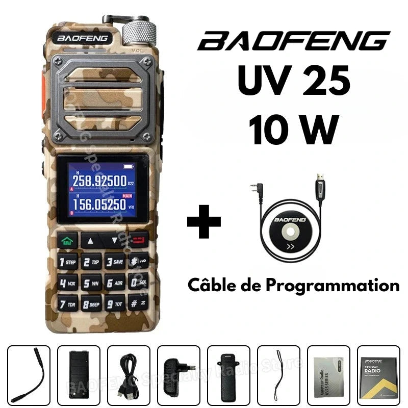 Baofeng Talkie Walkie UV-25 10W Camo TAN - Loadout 