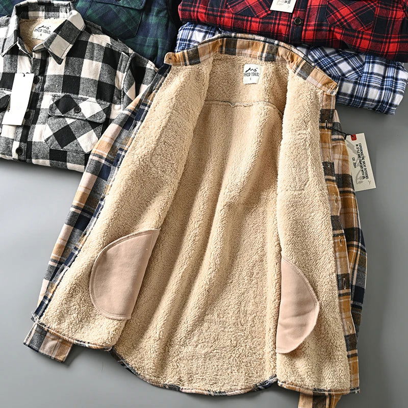 Chemise Polaire Civile à Carreaux Beige et Noir  Loadout   