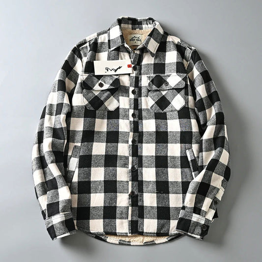 Chemise Polaire Civile à Carreaux Noir et Blanc  Loadout   