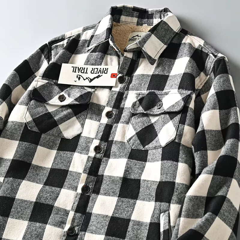Chemise Polaire Civile à Carreaux Noir et Blanc  Loadout   