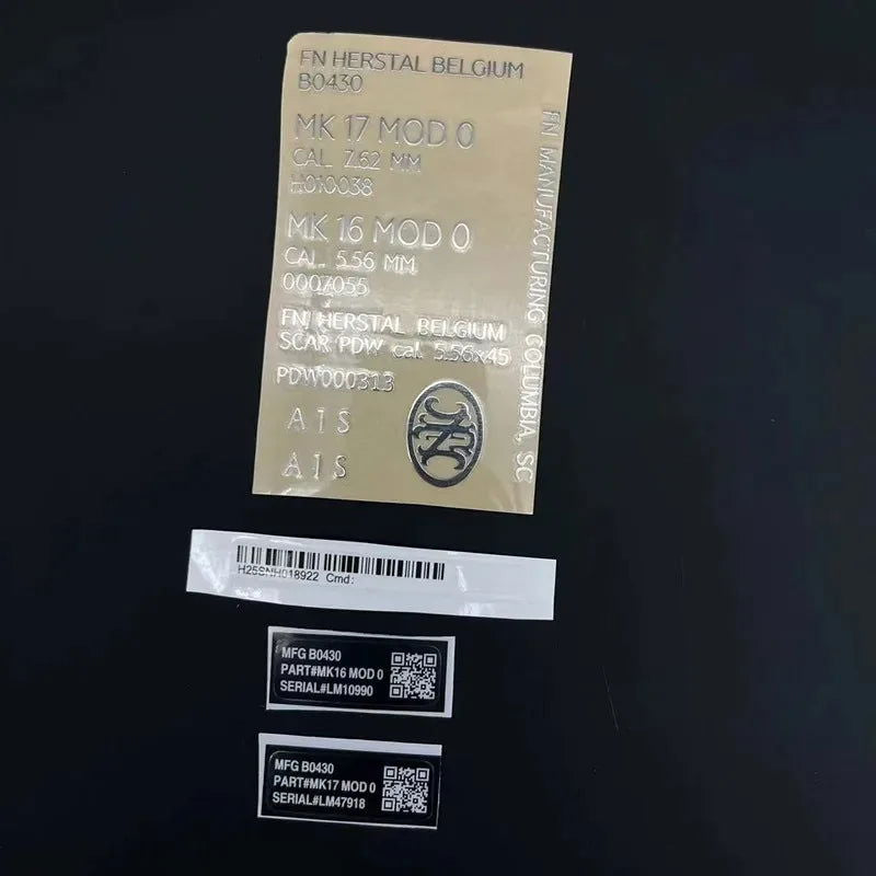 Marquage adhésif en métal pour SCAR MK16 et MK17 - Loadout  - 