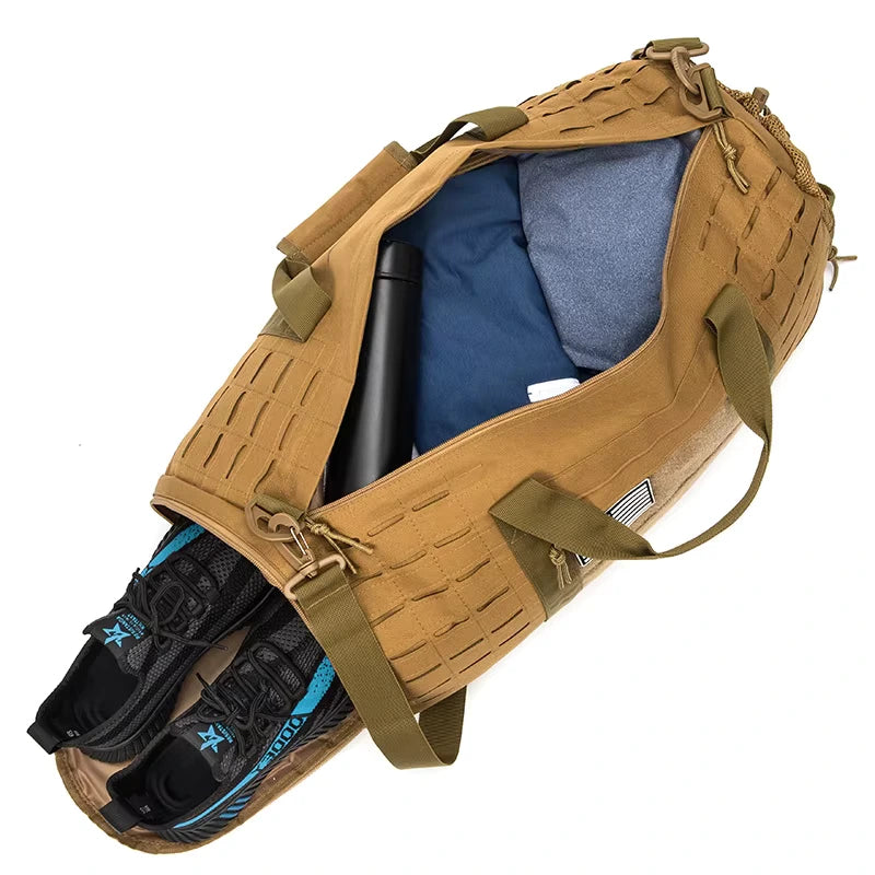Sac Tactique de Voyage 40L avec Découpe Laser MOLLE - Loadout 