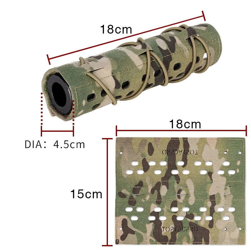 TOPTACPRO Couvre Silencieux 18 cm - Loadout 